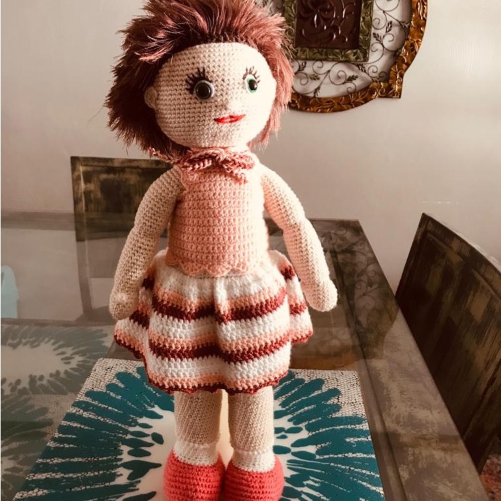 Handmade crochet baby doll - Picture 1 of 2